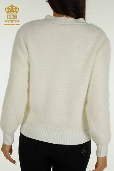 Wholesale Women's Cardigan Button Detailed Ecru - 30626 | KAZEE - 8