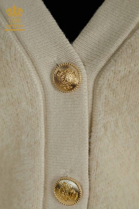 Wholesale Women's Cardigan Button Detailed Stone - 30626 | KAZEE