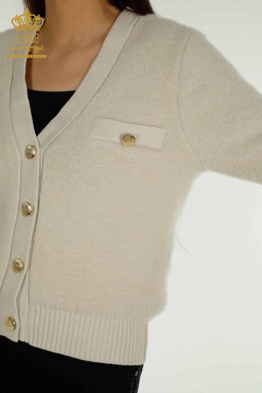 Wholesale Women's Cardigan Button Detailed Stone - 30626 | KAZEE
