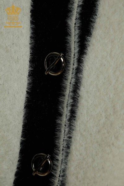 Wholesale Women's Cardigan Buttoned Angora Ecru - 30444 | KAZEE - Thumbnail