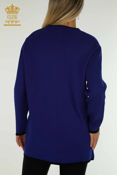 Wholesale Women's Cardigan Buttoned Pocket Saks - 30148 | KAZEE - Thumbnail
