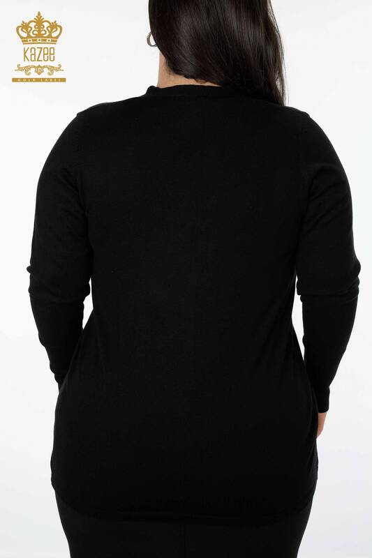 Wholesale Women's Cardigan With Pocket Black - 15801 | KAZEE