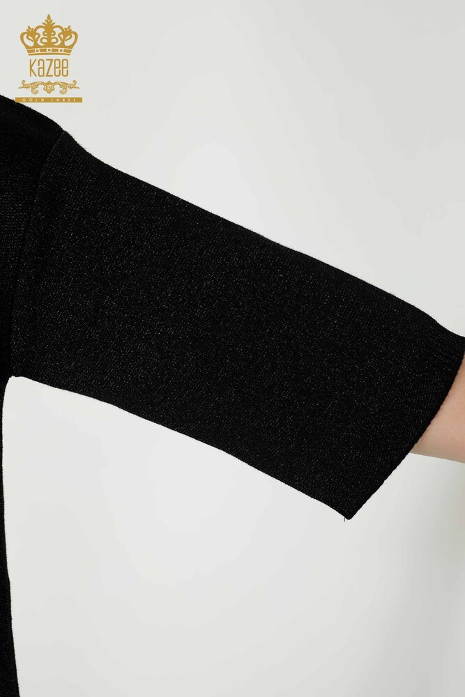 Wholesale Women's Cardigan - Pocket Detailed - Black - 30047 | KAZEE - 5