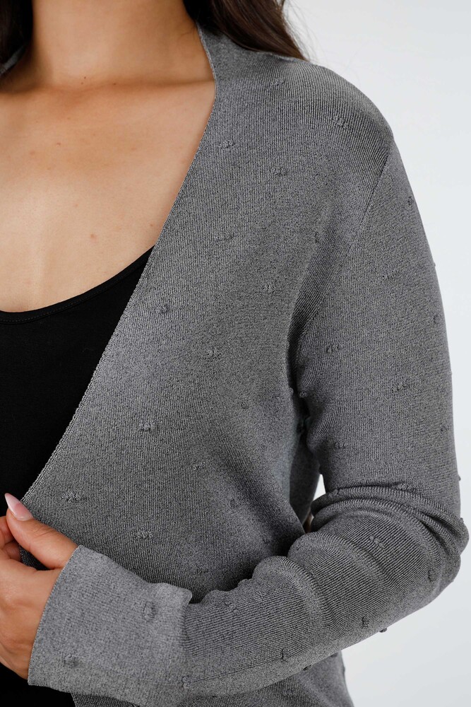 Wholesale Women's Cardigan Polka Dot Detailed Long Viscose with Pocket - 15698 | KAZEE - 3