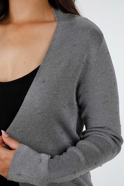 Wholesale Women's Cardigan Polka Dot Detailed Long Viscose with Pocket - 15698 | KAZEE - 3