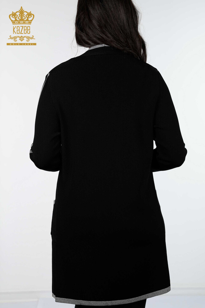 Wholesale Women's Cardigan Sleeves Side Striped Pocket - 14269 | KAZEE - 26