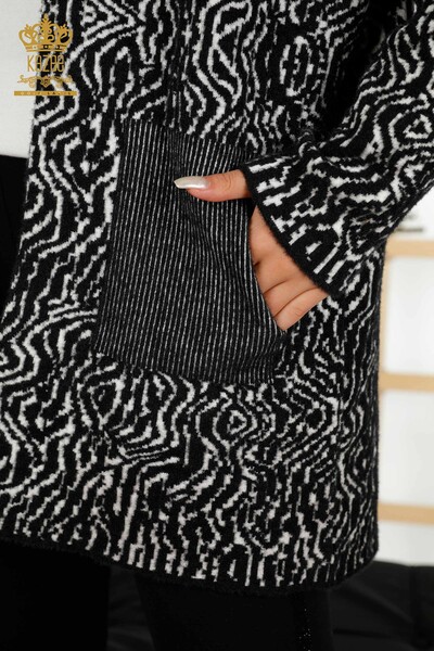 Wholesale Women's Cardigan Two Color Black - 30121 | KAZEE - Thumbnail