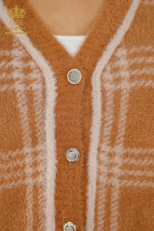 Wholesale Women's Cardigan Two Colors Angora - Beige - 30177 | KAZEE