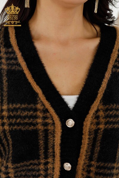 Wholesale Women's Cardigan - Two Colors - Angora - Black - 30177 | KAZEE - 3