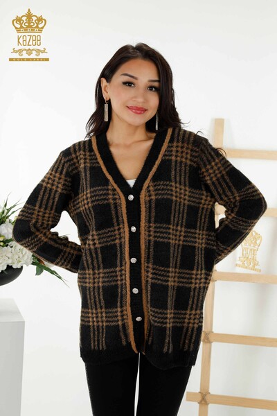 Wholesale Women's Cardigan - Two Colors - Angora - Black - 30177 | KAZEE - Thumbnail