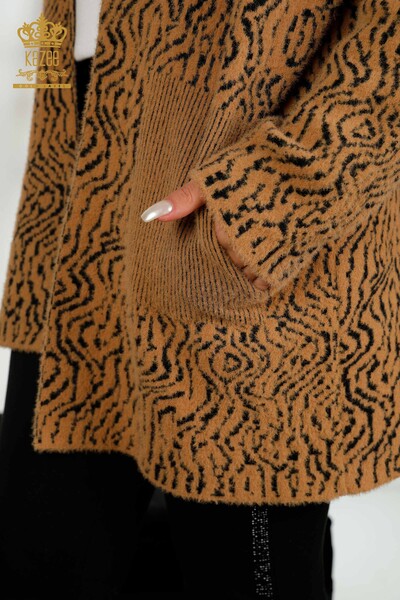 Wholesale Women's Cardigan Two Color Brown - 30121 | KAZEE - Thumbnail