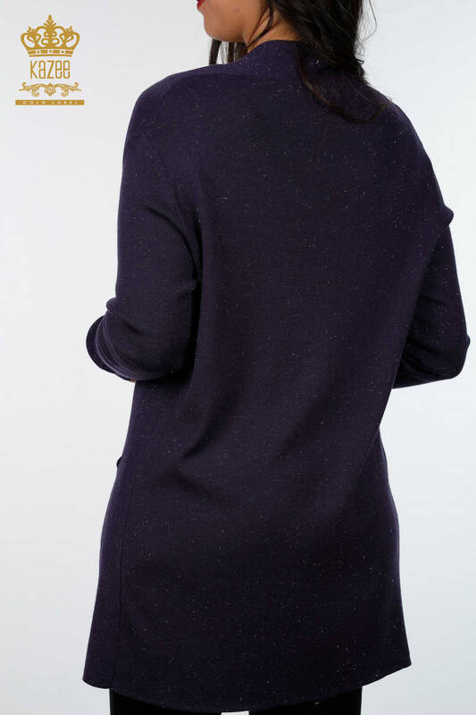 Wholesale Women's Cardigan Viscose Two Pocket Long - 15196 | KAZEE