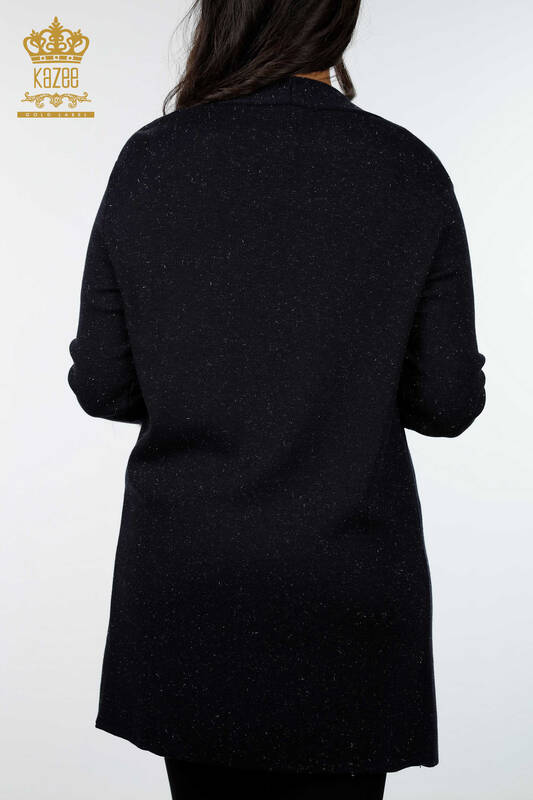 Wholesale Women's Cardigan Viscose Two Pocket Long - 15196 | KAZEE