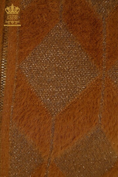 Wholesale Women's Cardigan Zippered Tan - 30211 | KAZEE - Thumbnail