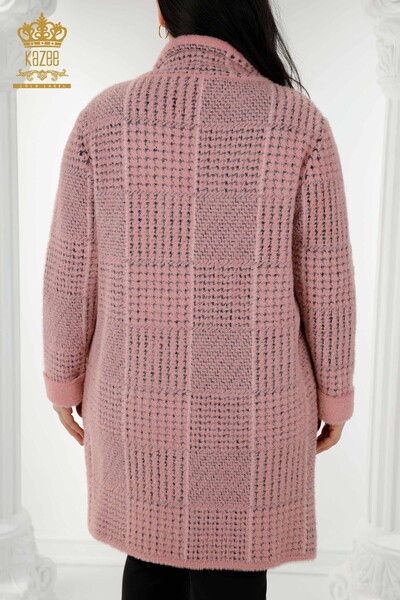 Wholesale Women's Coat Angora Pink - 19055 | KAZEE - Thumbnail