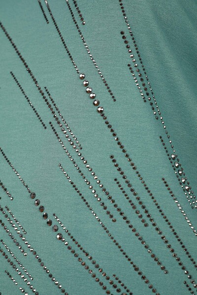 Wholesale Women Combed Cotton Viscose Stone Embroidered - 77967 | KAZEE - Thumbnail