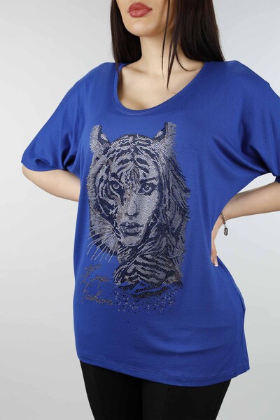 Wholesale Ladies Combed Cotton Tiger and Woman Figured - 77580 | KAZEE - Thumbnail