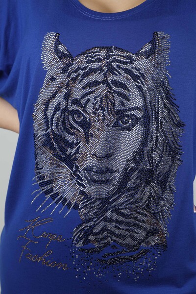 Wholesale Ladies Combed Cotton Tiger and Woman Figured - 77580 | KAZEE - Thumbnail