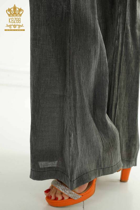 Wholesale Women's Double Suit Polo Neck Anthracite - 2407-4522 | A