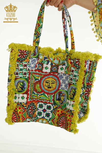 Wholesale Women's Dress Bag Detailed Green - 2402-211282 | S&M - Thumbnail