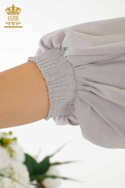 Wholesale Women's Dress - Balloon Sleeve - Beige - 20329 | KAZEE - Thumbnail
