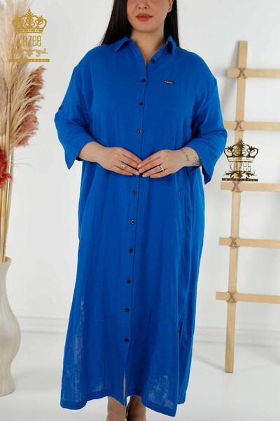 Kazee - Wholesale Women's Dress - Button Detailed - Saks - 20405 | KAZEE (1)