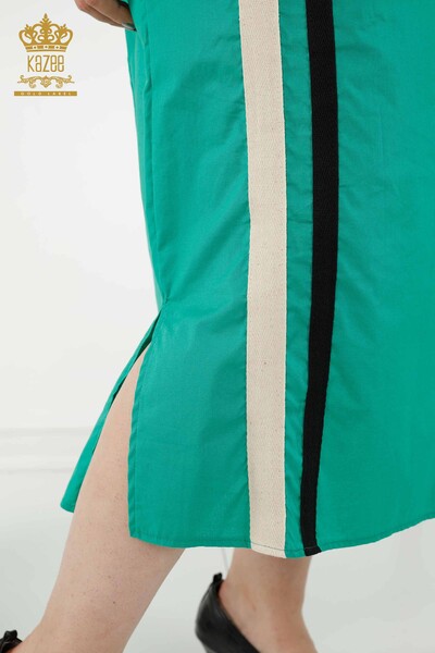Wholesale Women's Dress - Color Striped - Green - 20380 | KAZEE - Thumbnail
