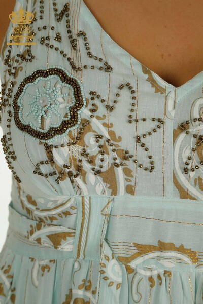 Wholesale Women's Dress Embroidered Mint - 2404-111 | D - Thumbnail