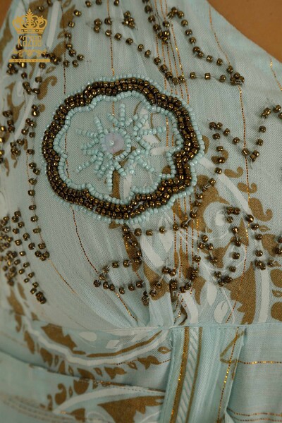 Wholesale Women's Dress Embroidered Mint - 2404-111 | D - Thumbnail