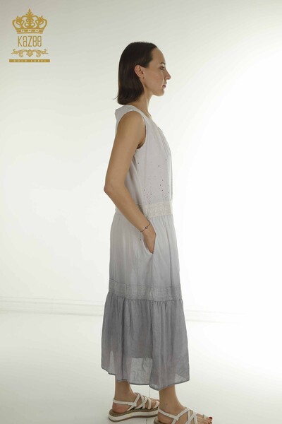 Kazee - Wholesale Women's Dress - Lace Detailed - Gray - 20305 | KAZEE (1)
