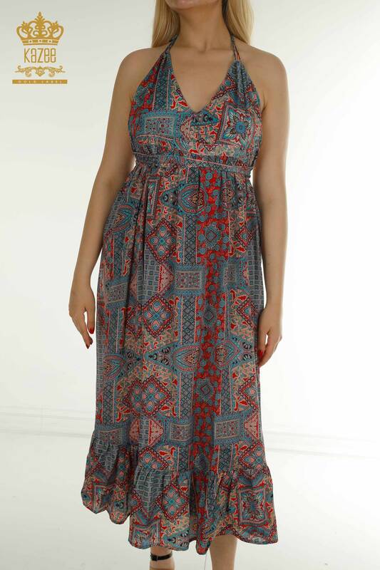 Wholesale Women's Dress Low-cut Blue - 2404-Style YY-20 | D