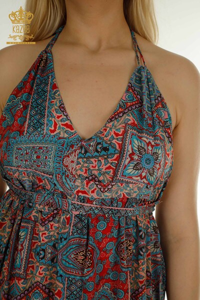 Wholesale Women's Dress Low-cut Blue - 2404-Style YY-20 | D - Thumbnail