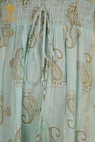 Wholesale Women's Dress Mixed Pattern Blue - 2404-1113 | D - Thumbnail