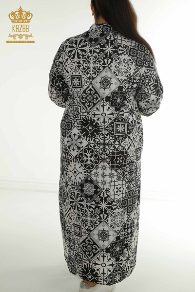 Wholesale Women's Dress Black with Sleeve Detail - 2402-211665 | S&M - Thumbnail