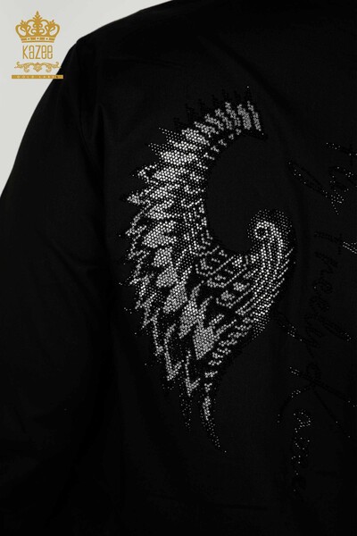 Wholesale Women's Dress - Stone Embroidered - Black - 20262 | KAZEE - Thumbnail
