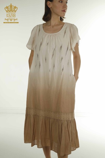 Wholesale Women's Dress Stone Embroidered Mink - 2281 | KAZEE - Thumbnail (2)