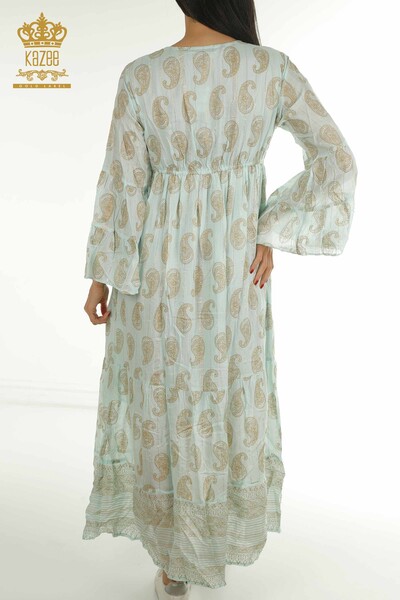 Wholesale Women's Dress Tassel Detailed Blue - 2402-1112 | S&M - Thumbnail