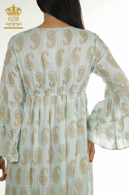 Wholesale Women's Dress Tassel Detailed Blue - 2402-1112 | S&M