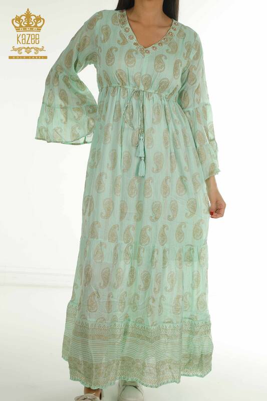 Wholesale Women's Dress Tassel Detailed Mint - 2402-1112 | S&M