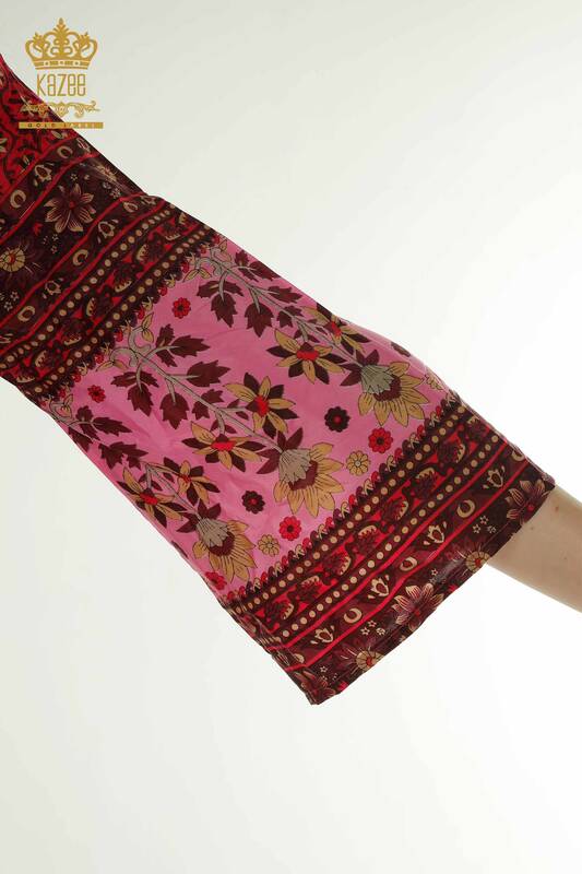 Wholesale Women's Dress Tie-Up Pink - 2404-Style-8 | D