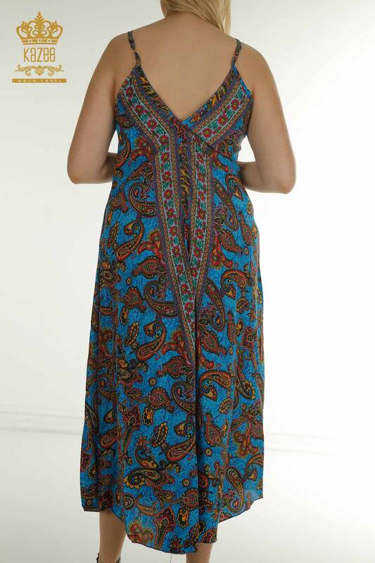 Wholesale Women's Dress Strappy Blue - 2404-Style-3 | D