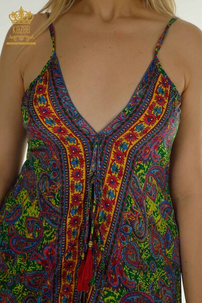 Wholesale Women's Dress Strap Patterned - 2404-Style-3 | D - Thumbnail