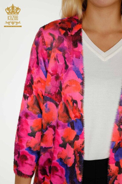 Wholesale Women's Cardigan Angora Patterned - 30451 | KAZEE - Thumbnail