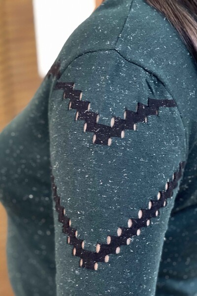 Wholesale Women's Knitwear Crew Neck Self Detailed - 15824 | KAZEE - Thumbnail