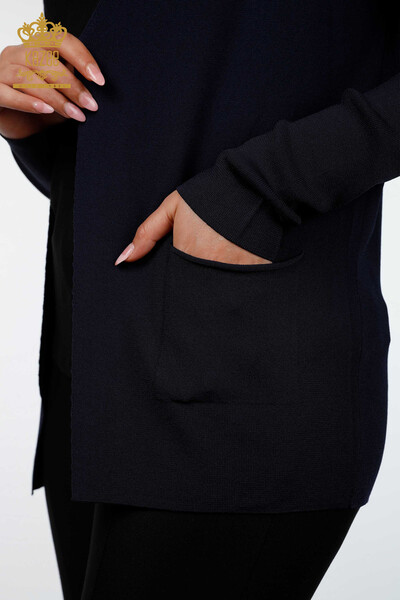 Wholesale Women's Knitwear Cardigan Long Pocket Detailed Viscose - 15744 | KAZEE - 20