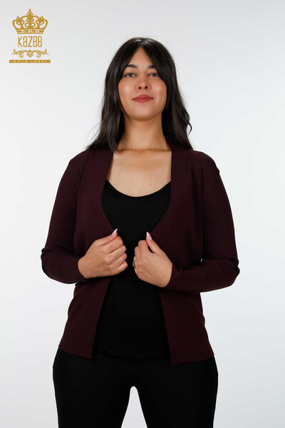 Wholesale Women's Knitwear Cardigan Long Pocket Detailed Viscose - 15744 | KAZEE - Thumbnail