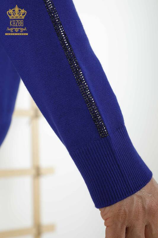 Wholesale Women's Knitwear - Crew Neck - Dark Blue - 30159 | KAZEE