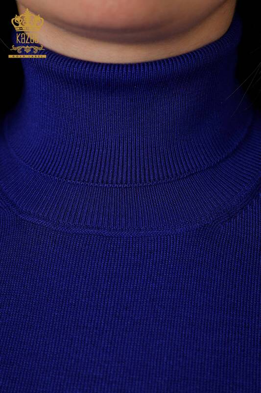Wholesale Women's Knitwear Turtleneck Long Sleeve Viscose Basic - 11122 | KAZEE