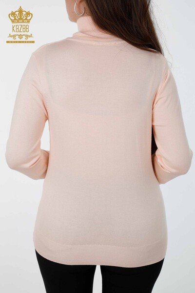Wholesale Women's Knitwear Turtleneck Long Sleeve Viscose Basic - 11122 | KAZEE - Thumbnail