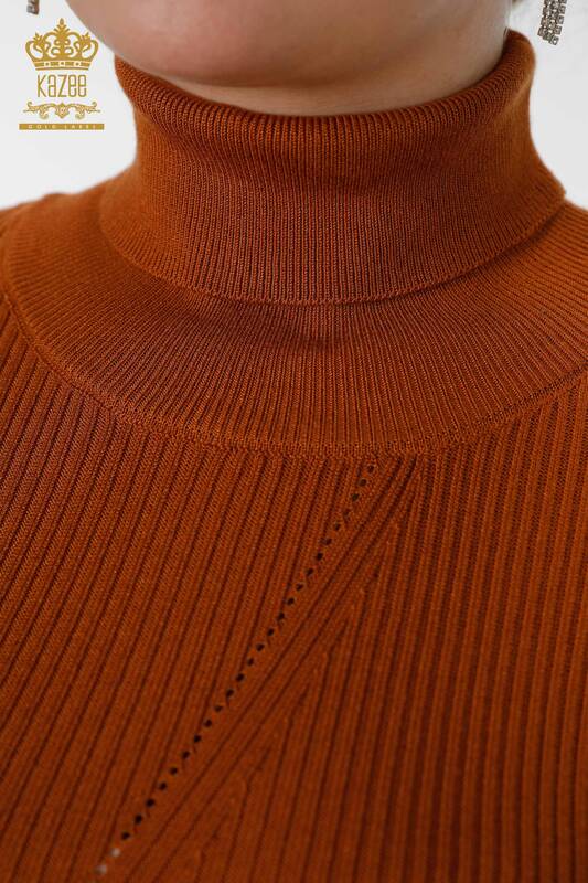 Wholesale Women's Knitwear Sleeve Detail Stone Embroidered Striped - 16241 | KAZEE